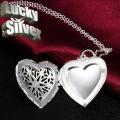 Fantastic price!! Sterling Silver - filled Locket heart Necklace at LOW LOW price 2 shapes