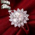 Fantastic price!! Sterling Silver - filled Ring with simulated diamonds at LOW LOW price