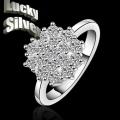 Fantastic price!!  Silver Ring with simulated diamonds at LOW LOW price