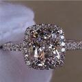 Fantastic price!! Sterling Silver - filled White Sapphire Ring with simulated diamonds Sizes 5 - 9