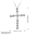 Fantastic price!! Sterling Silver - filled Cross Necklace with simulated diamonds at LOW LOW price