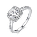 Fantastic price!! Sterling Silver - filled White Sapphire Ring simulated diamonds Rose Gold #5 - 9