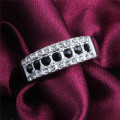 Fantastic price!! Sterling Silver filled Ring with simulated diamonds sizes 7 - 8