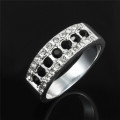 Fantastic price!! Sterling Silver filled Ring with simulated diamonds sizes 7 - 8