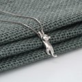 Sterling Silver filled hanging Cat Necklace
