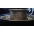 Pewter Espresso Cup & Saucer