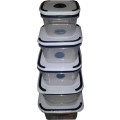 100% AIRTIGHT LID CONTAINERS -SET OF  PIECES