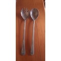 Vintage Silver Salad Spoon and Fork (E.P. Zn Made in England)