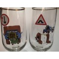 Vintage Beer Glasses (Cars) (2 piece)