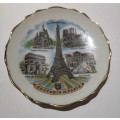 LIMOGES Porcelain SOUVENIR DE PARIS Mini Plate - France Eiffel Tower
