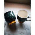The Pioneer Woman - Green with Dots - 400ml Footed Coffee Mug