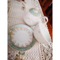 Tea for One and unmatched saucer (Light Green)