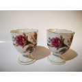 Vintage Egg Cups with Rose Patern (2pc)