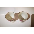 Vintage Egg Cups with Rose Patern (2pc)