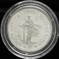 1959 UNION S.A. QE ll  1/- ONE SHILLING Silver .500Ag 23.7mm Diameter   PROOF UNGRADED