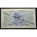 1956 MH de KOCK. ONE POUND / EEN POND. 3rd Issue (date 12-4-56) B/238  477908 B UNC