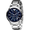 LATE START!!! MENS EMPORIO ARMANI BLUE DIAL STAINLESS STEEL CHRONOGRAPH WATCH AR2448 ##BRAND NEW##