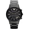 Emporio Armani (2453) Men's Black Chronograph Stainless Steel Watch