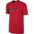 Nike Hangtag Swoosh Logo Printed Shortsleeve Men's T-Shirt Red 854811 687 SIZE LARGE