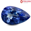 NATURAL 3.38 ct PGTL Certified Wonderful Pear Shape (11 x 8 mm) Greenish Blue Tanzanite