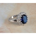 Simulated Sapphire Ring | Free Shipping