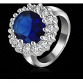 FREE SHIPPING! Luxury British Princess Engagement Ring -Platinum Colour - SIZE 6,7,8,9,10