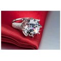 Extraordinary 8ct SIMULATED Diamond Designer Solitaire Ring - Size 7 / N / 17.3mm