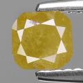 ***CERTIFIED**0.92CT NATURAL SPARKLING RARE FANCY FIERY CANARY YELLOW COLOR CUSHION CUT DIAMOND I1+-