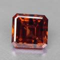 ***CERTIFIED***0.48CT NATURAL SPARKLING RARE FANCY ORANGY RED COLOR OCTAGON CUT DIAMOND +-SI1