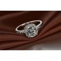 Phenomenal Princess Cushion Cut 2 Ct Simulated Diamond Ring