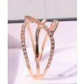 **LAST ONE [R28419]** HIGH QUALITY [0.300ct] ROUND CUT DIAMOND BAND [ROSE GOLD]