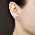 ***New Latest Design! Simulated Diamond Plated Crown Stud Earrings