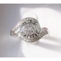 **SUPER DEAL [R30091]** HIGH QUALITY [0.650ct] DIAMOND RING [WHITE GOLD]