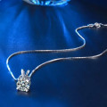 Spectacular! 2 Carat Simulated Solitaire Diamond Pendant With Chain