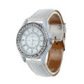 Geneva Crystal Dial Quartz Stainless Steel Wrist Watch