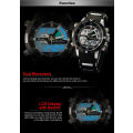 SHARK Mens LCD Digital Date Day Black Rubber Military Alarm Quartz Sport Watch Ref32