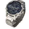 Fashion Luxury Watch Stainless Steel Analog Quartz Sport Mens Wristwatches
