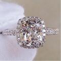 Diamonique CZ White Gold Filled Engagement Wedding Ring Size 9
