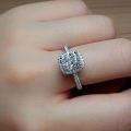 Diamonique CZ White Gold Filled Engagement Wedding Ring Size 9