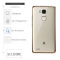 Shockproof Soft Silicone Clear Case For Huawei Mate 9 - Gold Color
