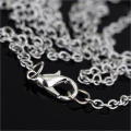Crystal Double Fish Charm Silver Pendant Necklace