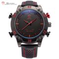 Kitefin SHARK LED Digital Red Date Day Leather Military Sport Men Wrist Watch