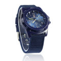 Men's Military Quartz Analog Wristwatches Fabric Sport Watch - Blue