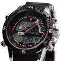 Genuine SHARK Men Red LCD Digital Chronograph Sport Watch  Ref09