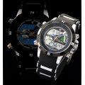 GENUINE SHARK Mens LCD Digital Blue Rubber Military Sport Watch Ref19