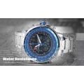 SHARK Fashion Mens Quartz Sport Wrist Watch White LCD Stopwatch Stainless Steel Ref33