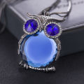 Owl Rhinestone Crystal Pendant Animal Chain Sweater