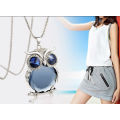 Owl Rhinestone Crystal Pendant Animal Chain Sweater