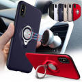 iPHONE 7 Shockproof Kickstand Case Cover Magnetic Car Mount - SILVER