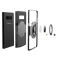 SAMSUNG GALAXY NOTE 8  Hybrid Case Ring Holder Magnetic Cover - SILVER